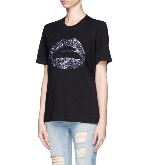Markus Lupfer • Lara Lip Sequin T-Shirt - Picture 6 of 11